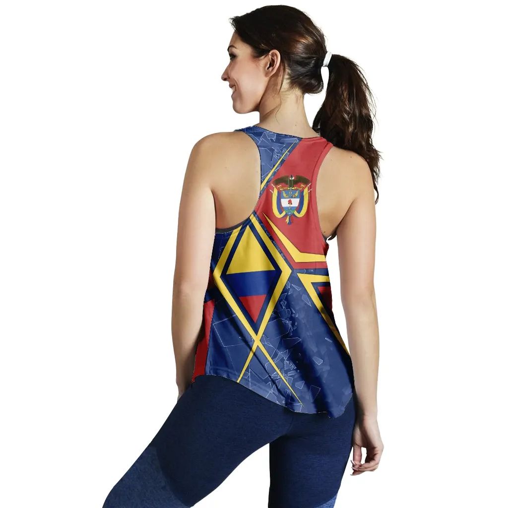 Colombia Women's Racerback Tank - Colombia Legend RLT7 - Wonder Print Shop