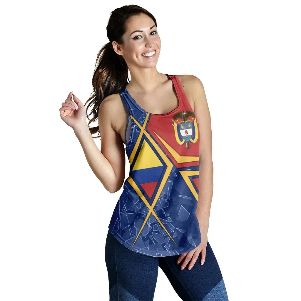 Colombia Women's Racerback Tank - Colombia Legend RLT7 - Wonder Print Shop