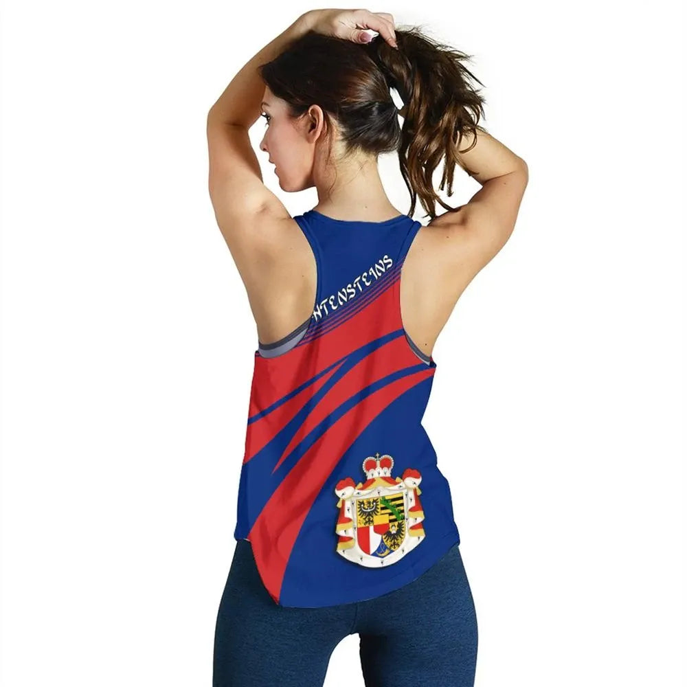 Liechtensteins Coat Of Arms Women Tanktop Cricket RLT6 - Wonder Print Shop