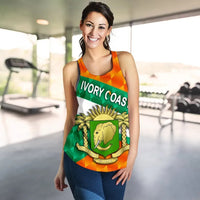 Ivory Coast Women Racerback Tank Sporty Style RLT7 - Wonder Print Shop