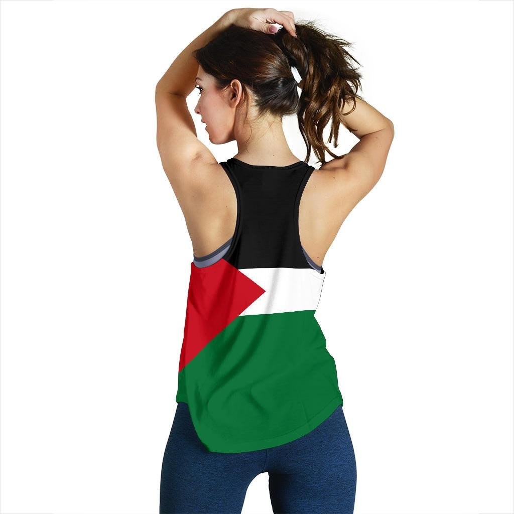 State Of Palestine Women's Racerback Tank Original Flag RLT13 - Wonder Print Shop