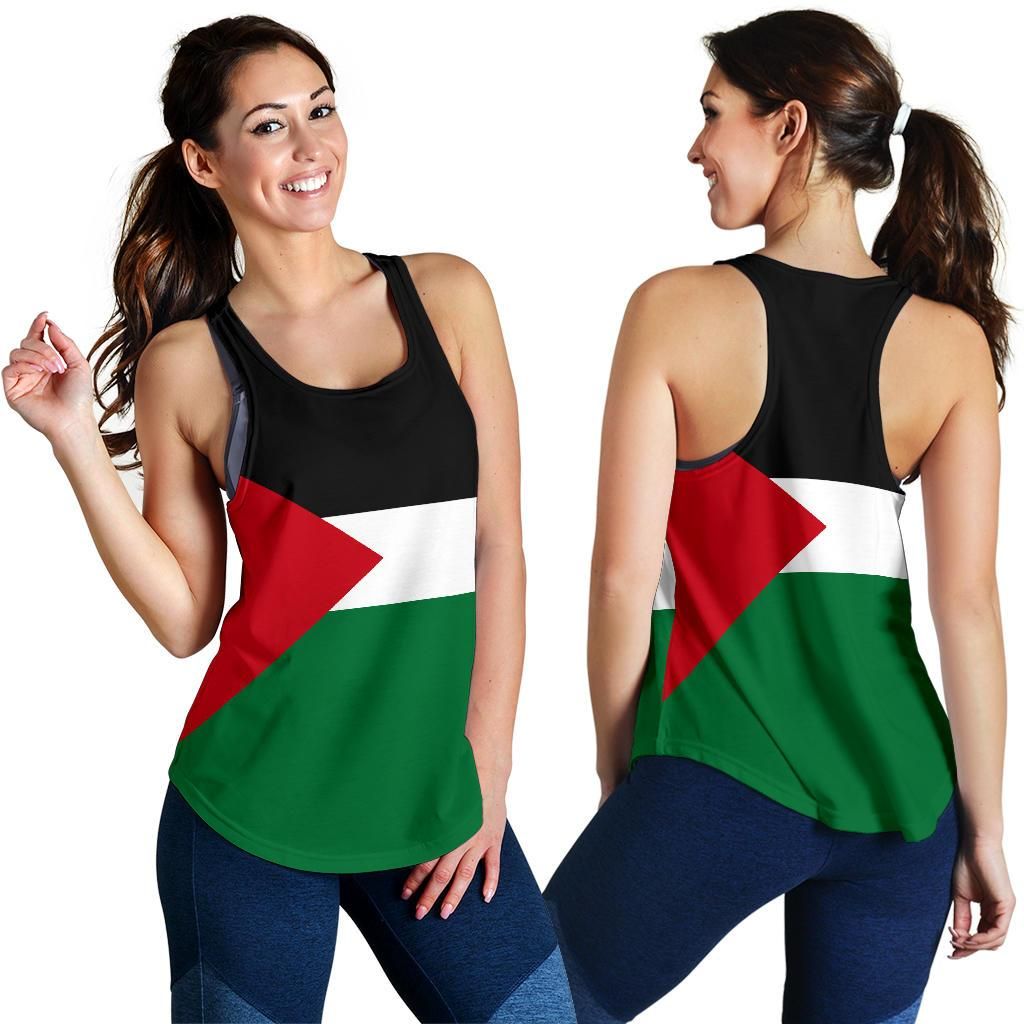 State Of Palestine Women's Racerback Tank Original Flag RLT13 - Wonder Print Shop