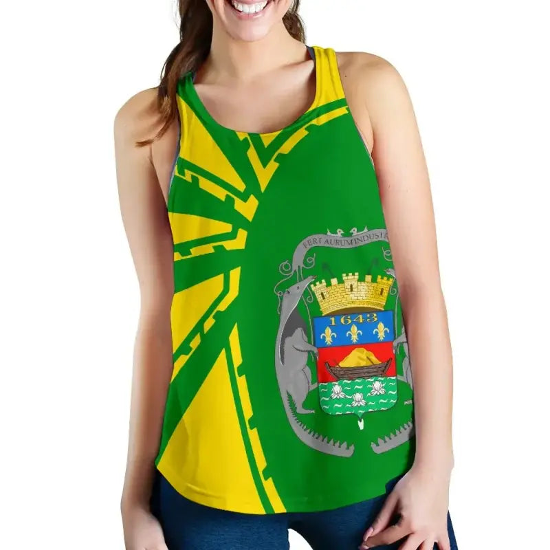 French Guyana Tank Top For Women Premium Style RLT8 - Wonder Print Shop