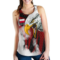 Poland Women Racerback Tank Polish White Eagle Powerful RLT7 - Wonder Print Shop