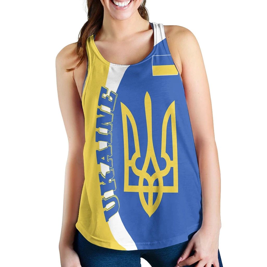 Ukraine Women's Racerback Tank Half Cirlce RLT7 - Wonder Print Shop