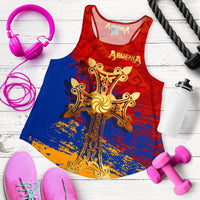 Armenia Khachkar, Armenian Cross Special Womens Racerback Tank RLT8 - Wonder Print Shop