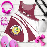 Qatar Coat Of Arms Women Tanktop Cricket RLT12 - Wonder Print Shop