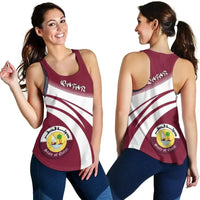 Qatar Coat Of Arms Women Tanktop Cricket RLT12 - Wonder Print Shop