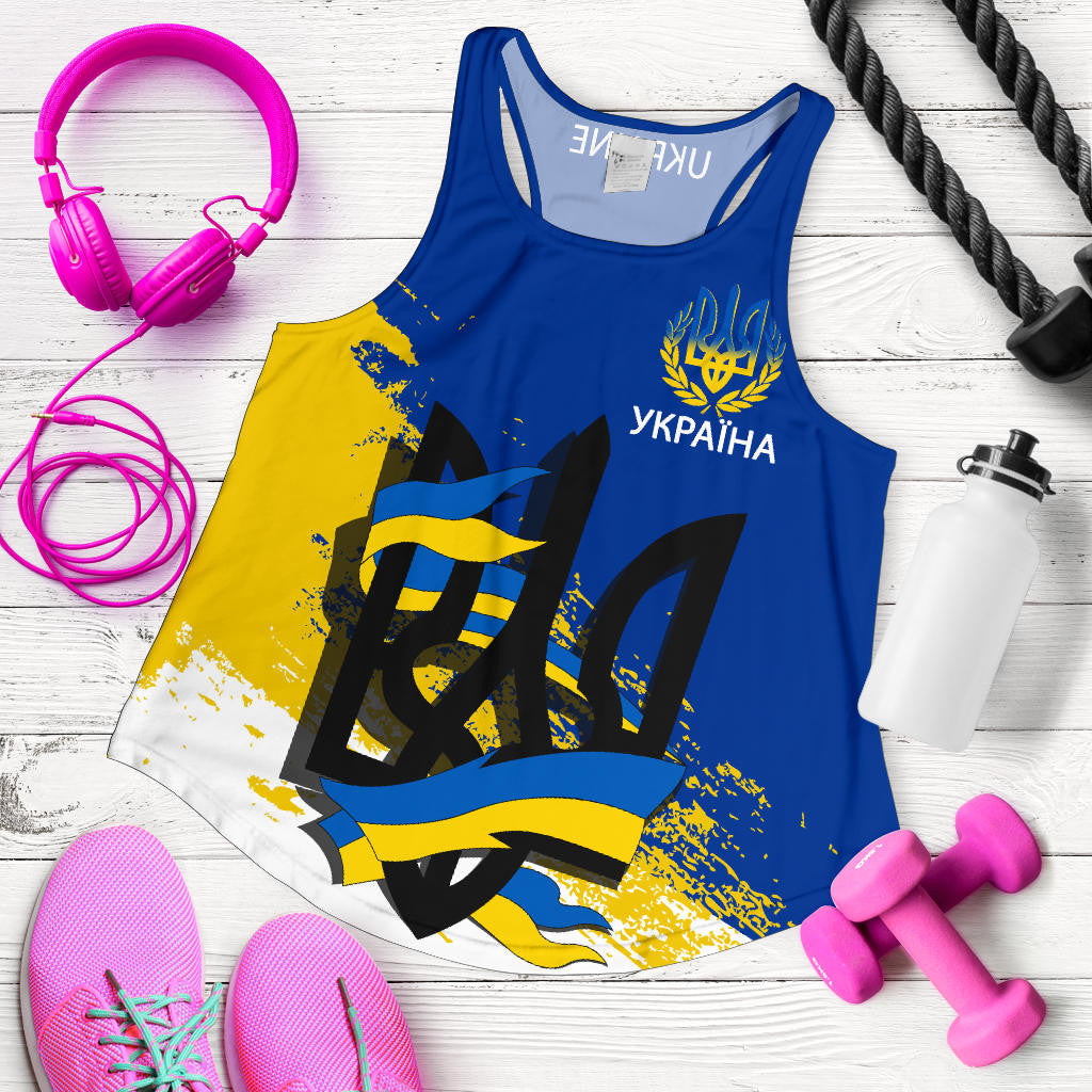 Ukraine Special Women's Racerback Tank RLT7 - Wonder Print Shop