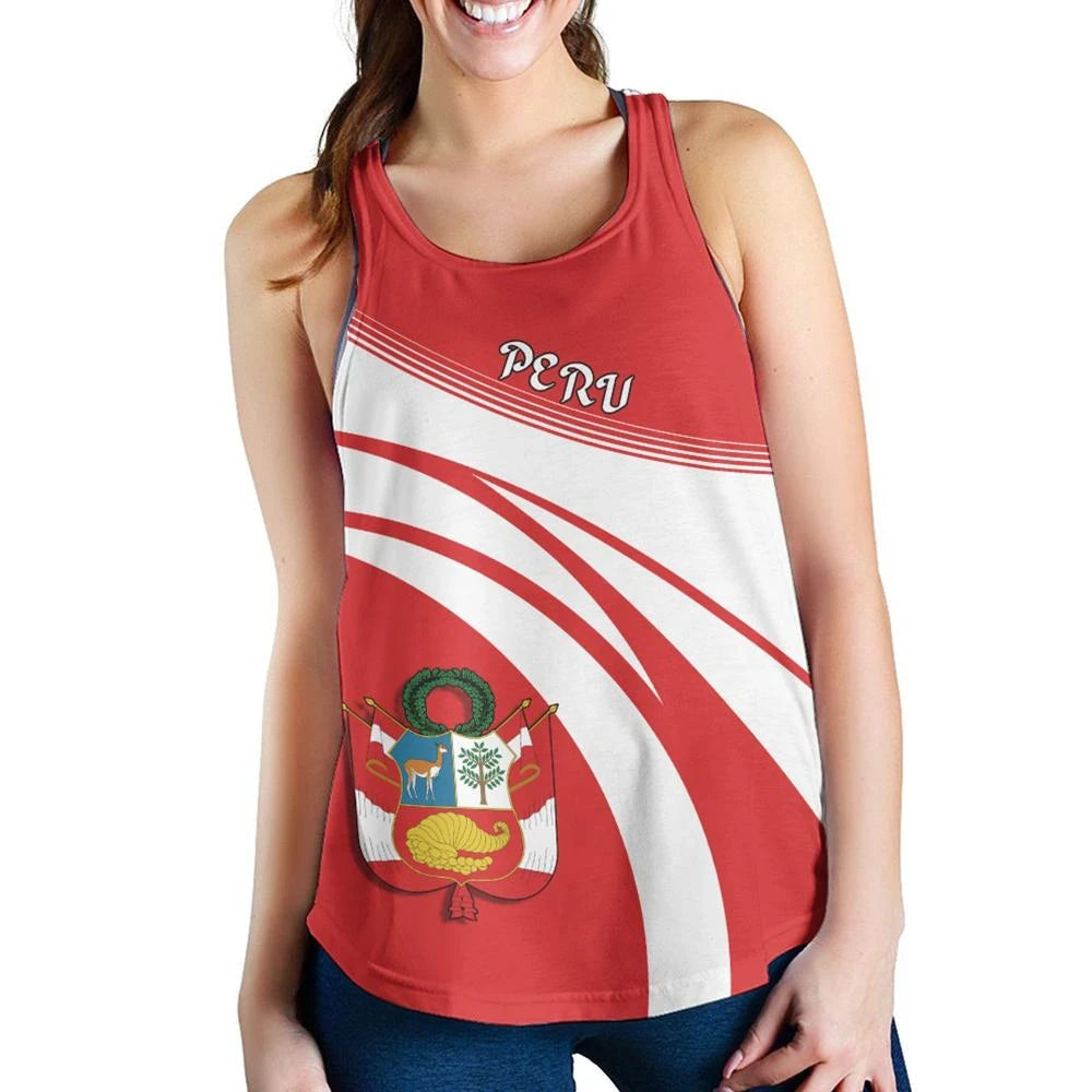 Peru Coat Of Arms Women Tanktop Cricket RLT7 - Wonder Print Shop