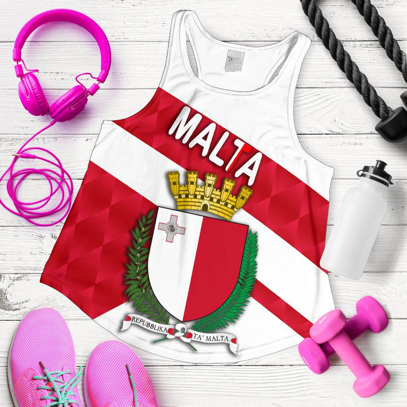 Malta Women Racerback Tank Sporty Style RLT12 - Wonder Print Shop