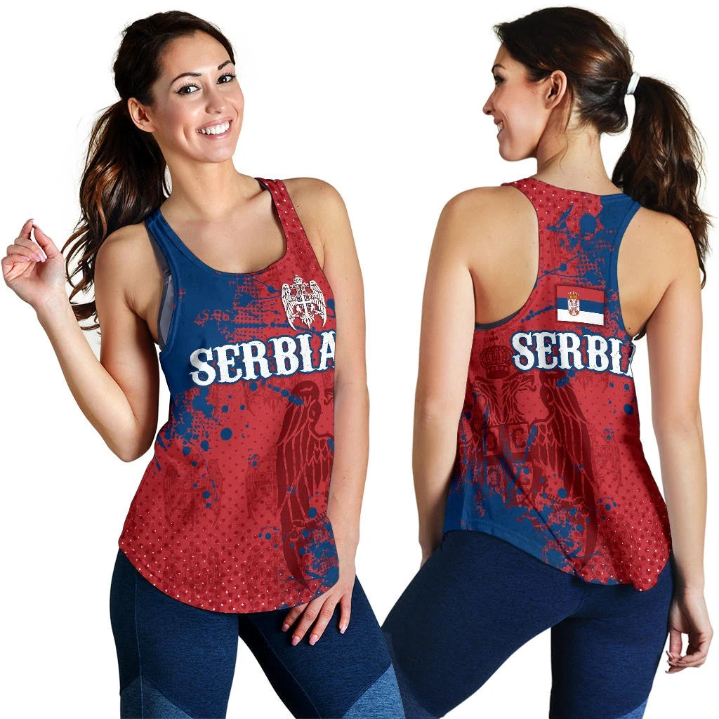 Serbia Women's Racerback Tank The Great Serbia, RLT7 - Wonder Print Shop