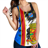 Congo Coat Of Arms Women's Racerback Tank , Flag Style RLT13 - Wonder Print Shop
