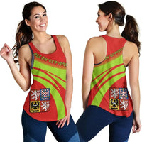 Czech Republic Coat Ofrms Women Tanktop Cricket RLT13 - Wonder Print Shop