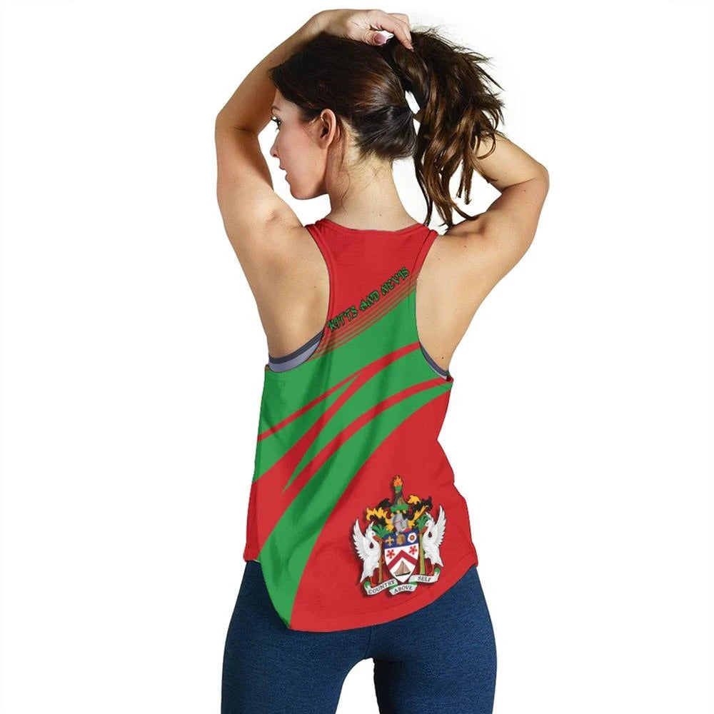 Saint Kitts and Nevis Coat Of Arms Women Tanktop Cricket RLT6 - Wonder Print Shop