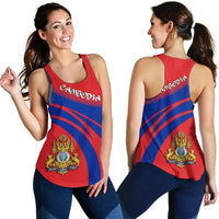Cambodia Coat Of Arms Women Tanktop Cricket RLT7 - Wonder Print Shop