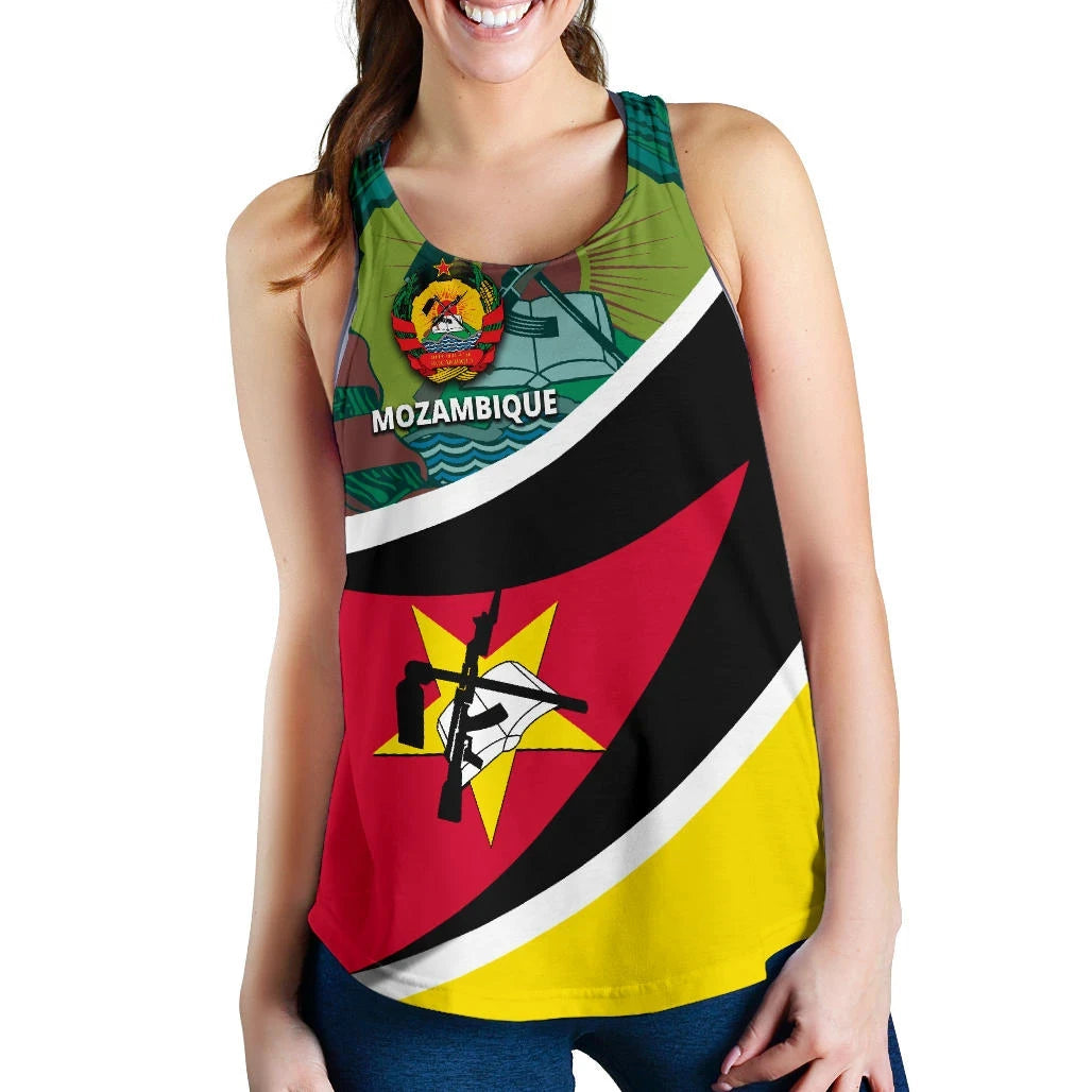 Mozambique Women Racerback Tank Road to Hometown RLT7 - Wonder Print Shop