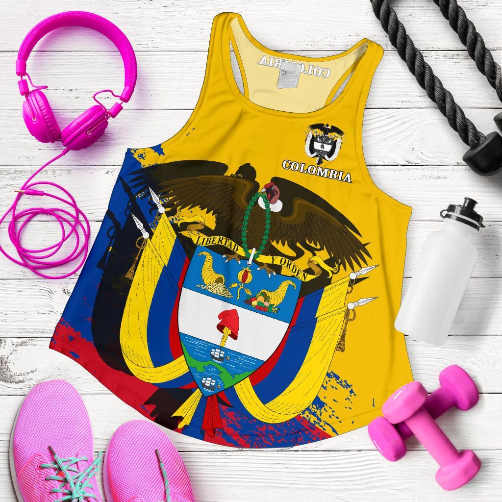 Colombia Special Women's Racerback Tank RLT7 - Wonder Print Shop