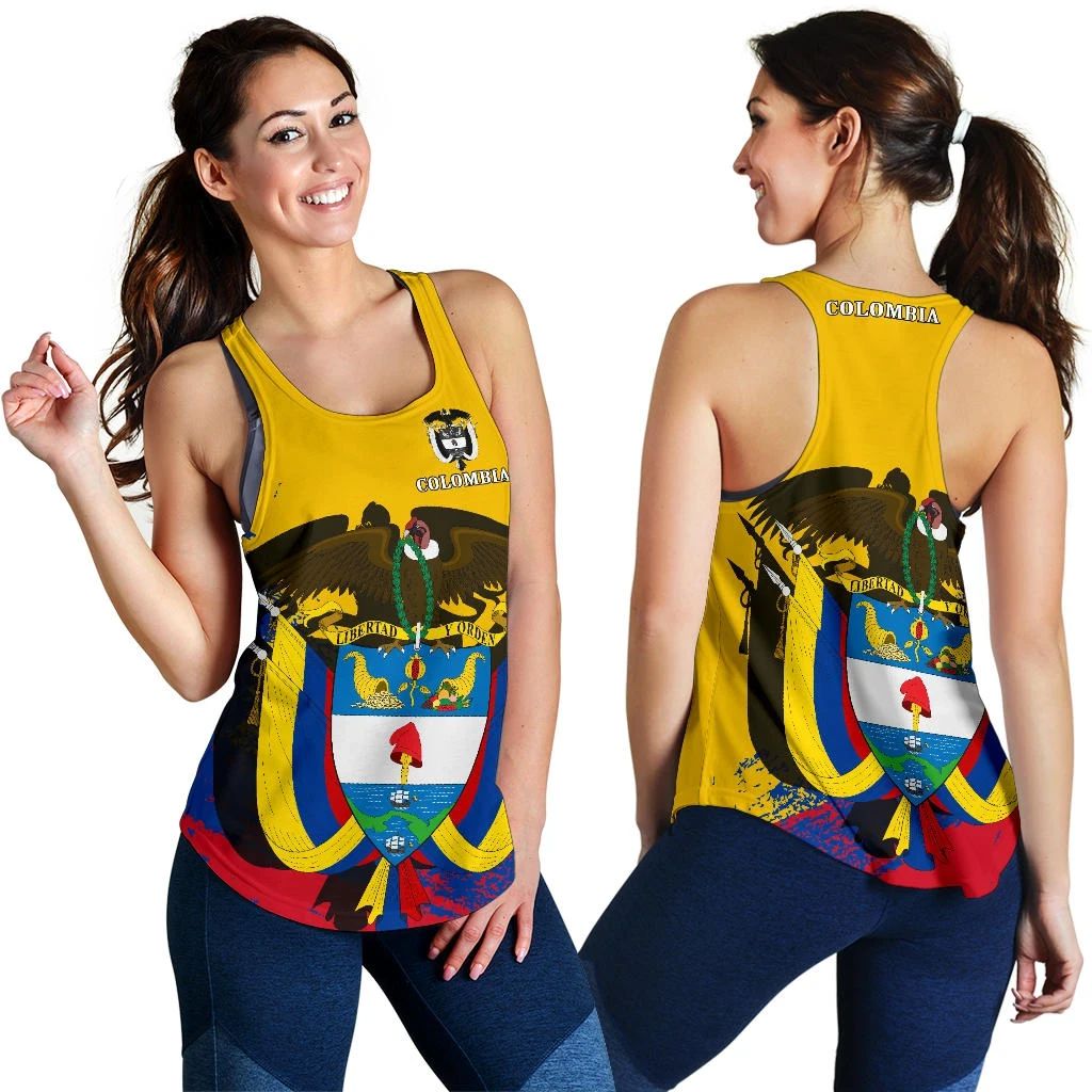Colombia Special Women's Racerback Tank RLT7 - Wonder Print Shop