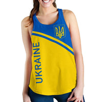 Ukraine Women's Racerback Tank Curve Version RLT7 - Wonder Print Shop
