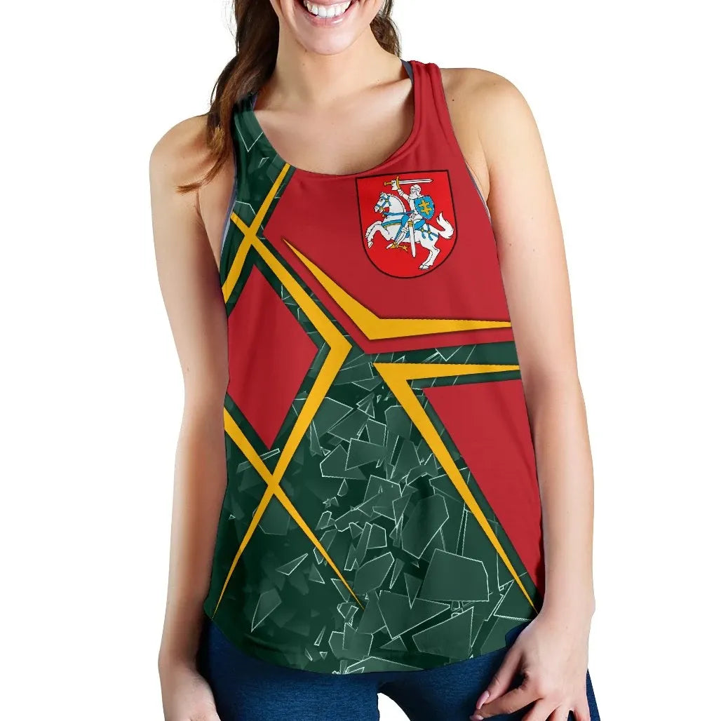 Lithuania Women's Racerback Tank, Lithuania Legend, RLT6 - Wonder Print Shop