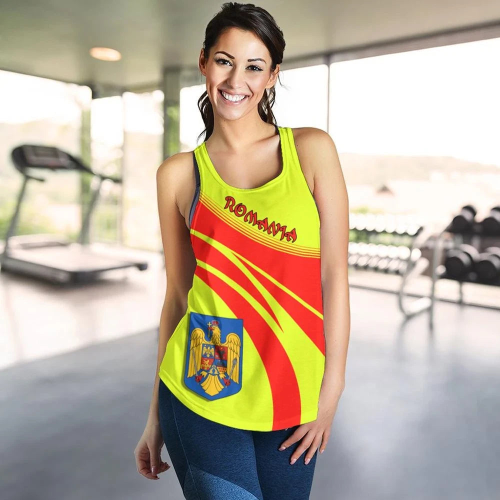 Romania Coat Of Arms Women Tanktop Cricket RLT13 - Wonder Print Shop