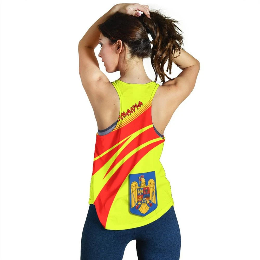 Romania Coat Of Arms Women Tanktop Cricket RLT13 - Wonder Print Shop