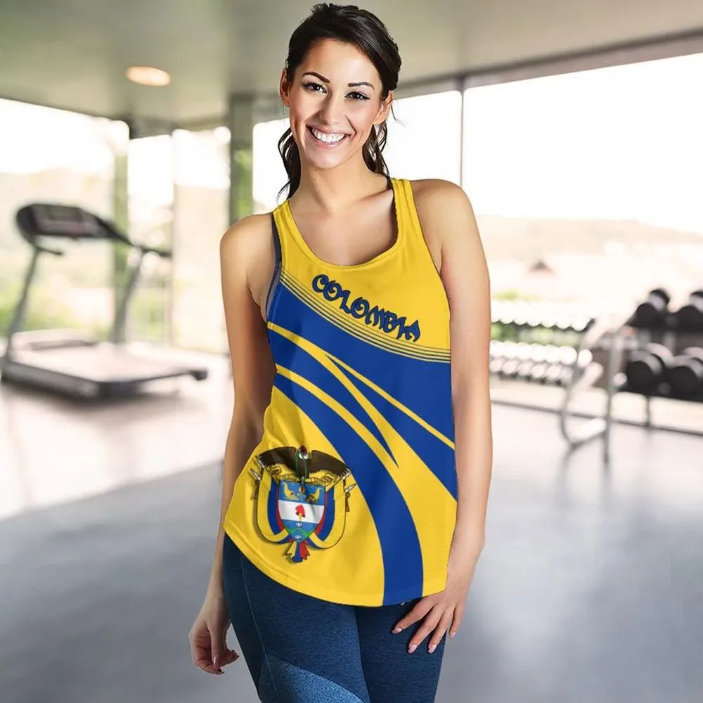 Colombia Coat Of Arms Women Tanktop Cricket RLT7 - Wonder Print Shop