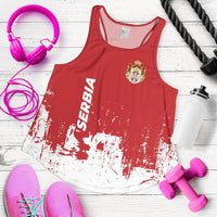 Serbia Women Racerback Tank Smudge Style RLT7 - Wonder Print Shop