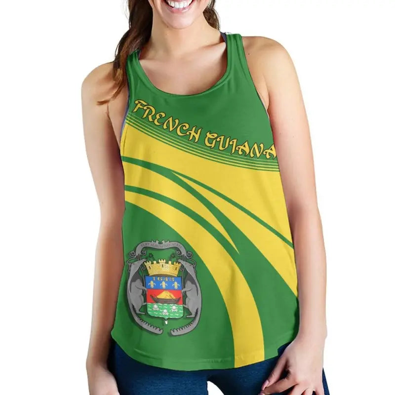 French Guiana Coat Of Arms Women Tanktop Cricket RLT8 - Wonder Print Shop