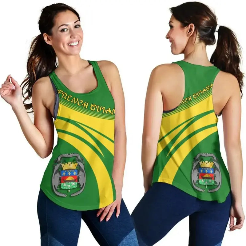 French Guiana Coat Of Arms Women Tanktop Cricket RLT8 - Wonder Print Shop
