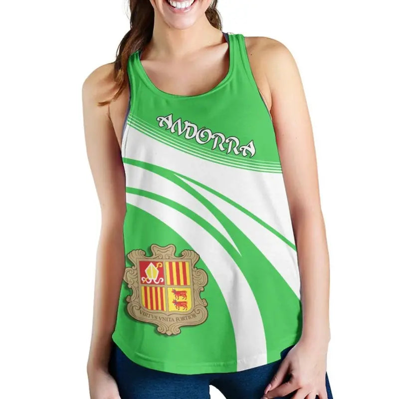 Andorra Coat Of Arms Women Tanktop Cricket RLT8 - Wonder Print Shop