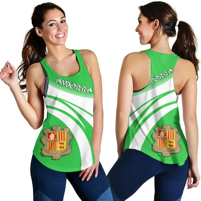 Andorra Coat Of Arms Women Tanktop Cricket RLT8 - Wonder Print Shop
