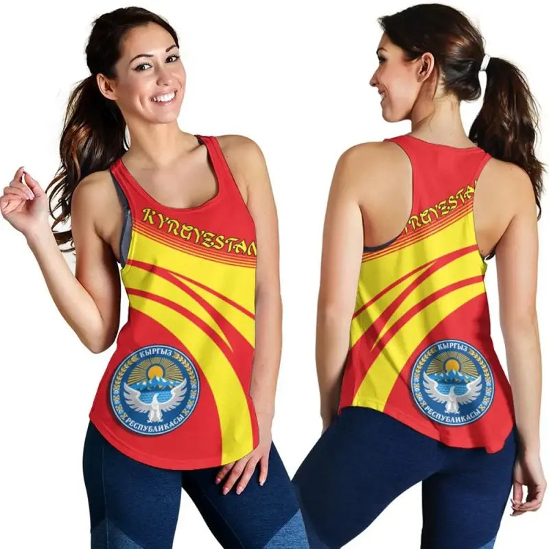 Kyrgyzstan Coat Of Arms Women Tanktop Cricket RLT8 - Wonder Print Shop
