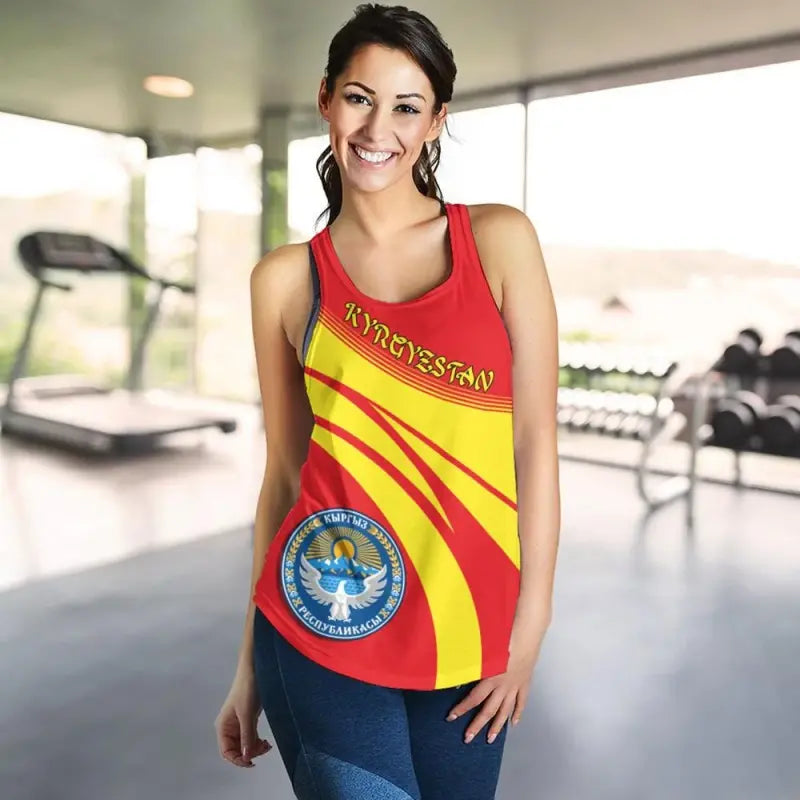 Kyrgyzstan Coat Of Arms Women Tanktop Cricket RLT8 - Wonder Print Shop