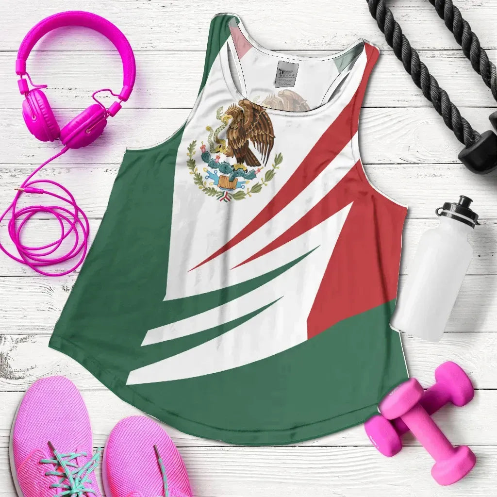 Mexico Women's Racerback Tank Coat Of Arms Bincjou RLT13 - Wonder Print Shop
