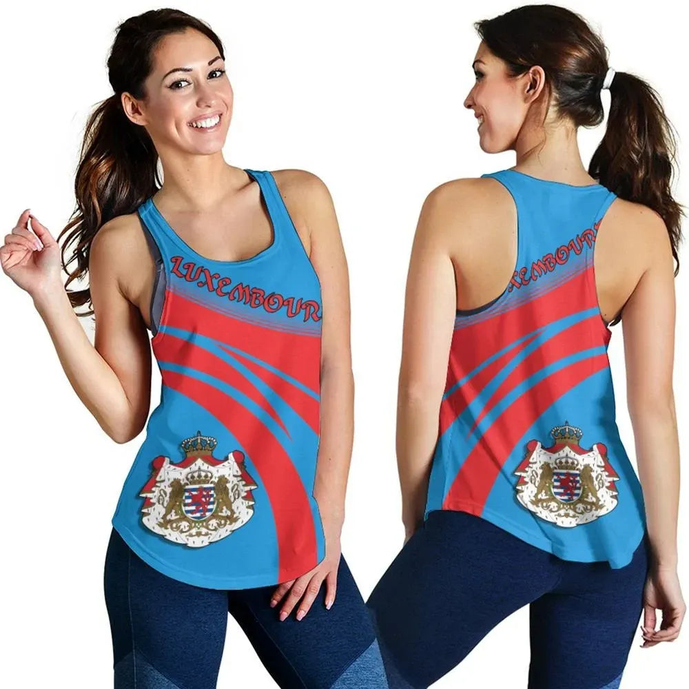 Luxembourg Coat Of Arms Women Tanktop Cricket RLT6 - Wonder Print Shop