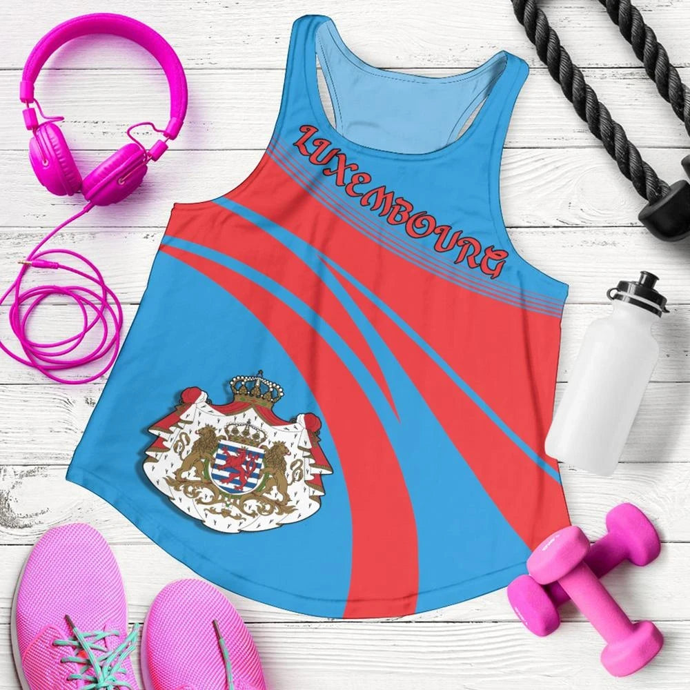 Luxembourg Coat Of Arms Women Tanktop Cricket RLT6 - Wonder Print Shop