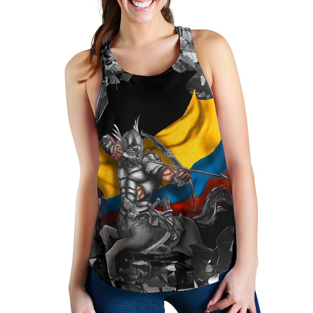 Knight Of Colombia Women's Racerback Tank RLT7 - Wonder Print Shop