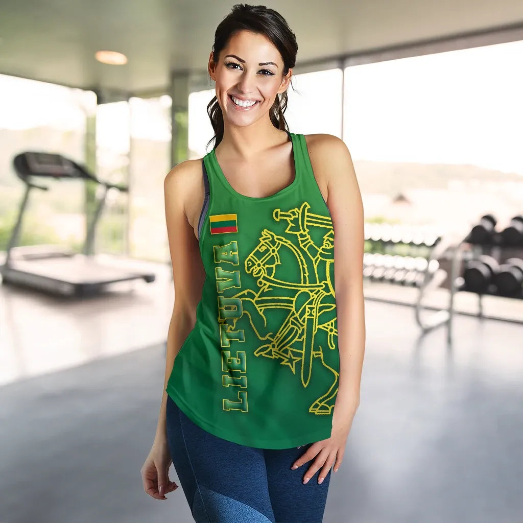 Lithuania Vytis Columns of Gediminas Women Racerback Tank RLT6 - Wonder Print Shop