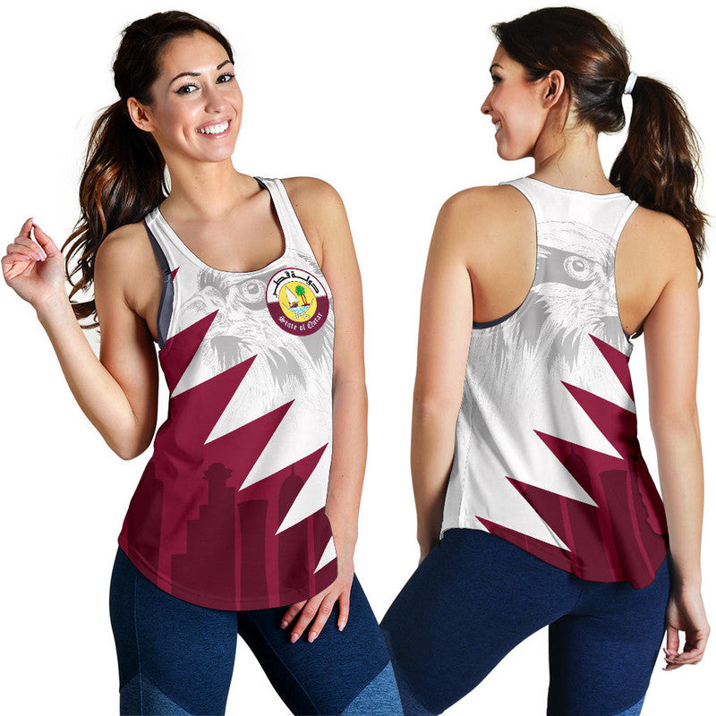 Qatar Women Racerback Tank Falcon RLT12 - Wonder Print Shop