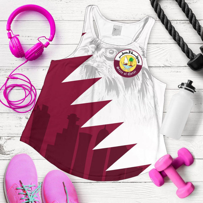 Qatar Women Racerback Tank Falcon RLT12 - Wonder Print Shop