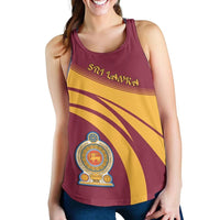 Sri Lanka Coat Of Arms Women Tanktop Cricket RLT7 - Wonder Print Shop