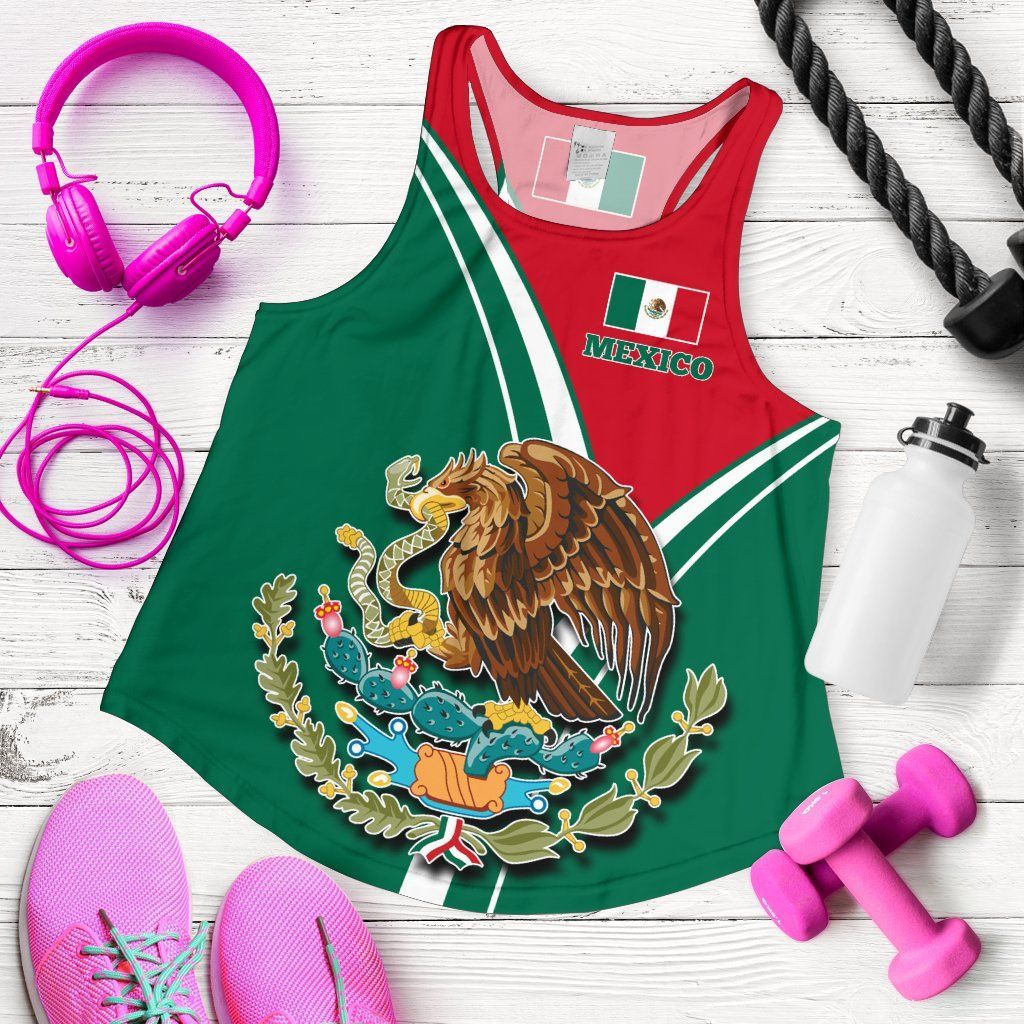Mexico Women's Racerback Tank, Mexican Pride RLT13 - Wonder Print Shop