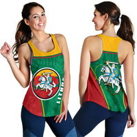 Lithuania, Lietuva Women Racerback Tank Circle Stripes Flag Proud Version RLT6 - Wonder Print Shop