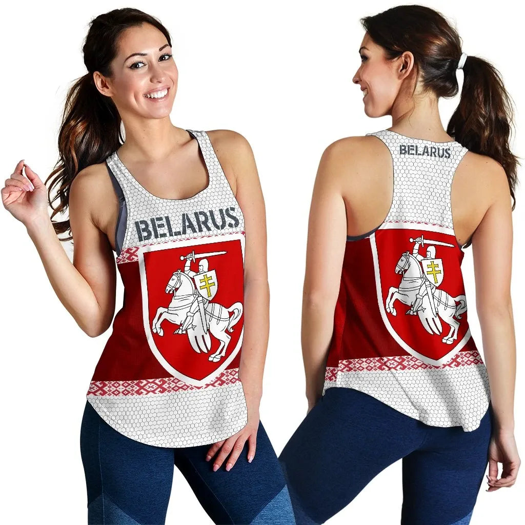 Belarus Coat of Arms Women's Racerback Tank Special RLT6 - Wonder Print Shop