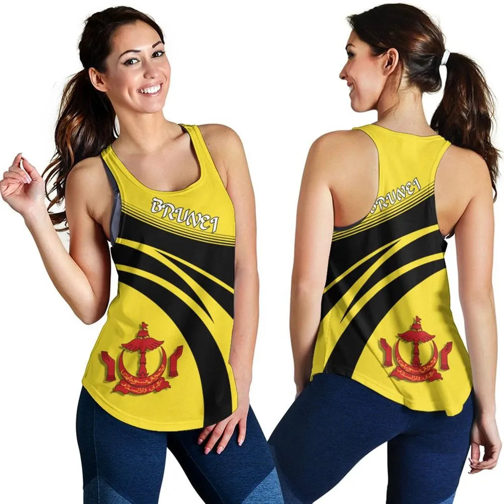 Brunei Coat Of Arms Women Tanktop Cricket RLT7 - Wonder Print Shop