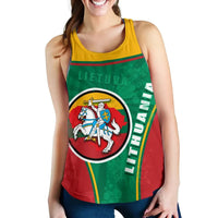 Lithuania, Lietuva Women Racerback Tank Circle Stripes Flag Proud Version RLT6 - Wonder Print Shop