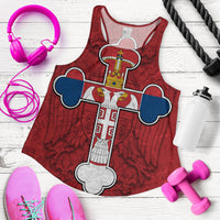 Serbian Cross Women Racerback Tank Eagle RLT7 - Wonder Print Shop