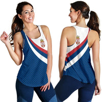 Serbia Women's Racerback Tank Serbia Flag Blue, RLT7 - Wonder Print Shop
